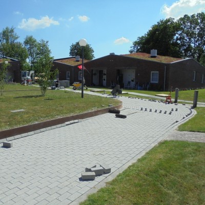 Drijfhout bestraten